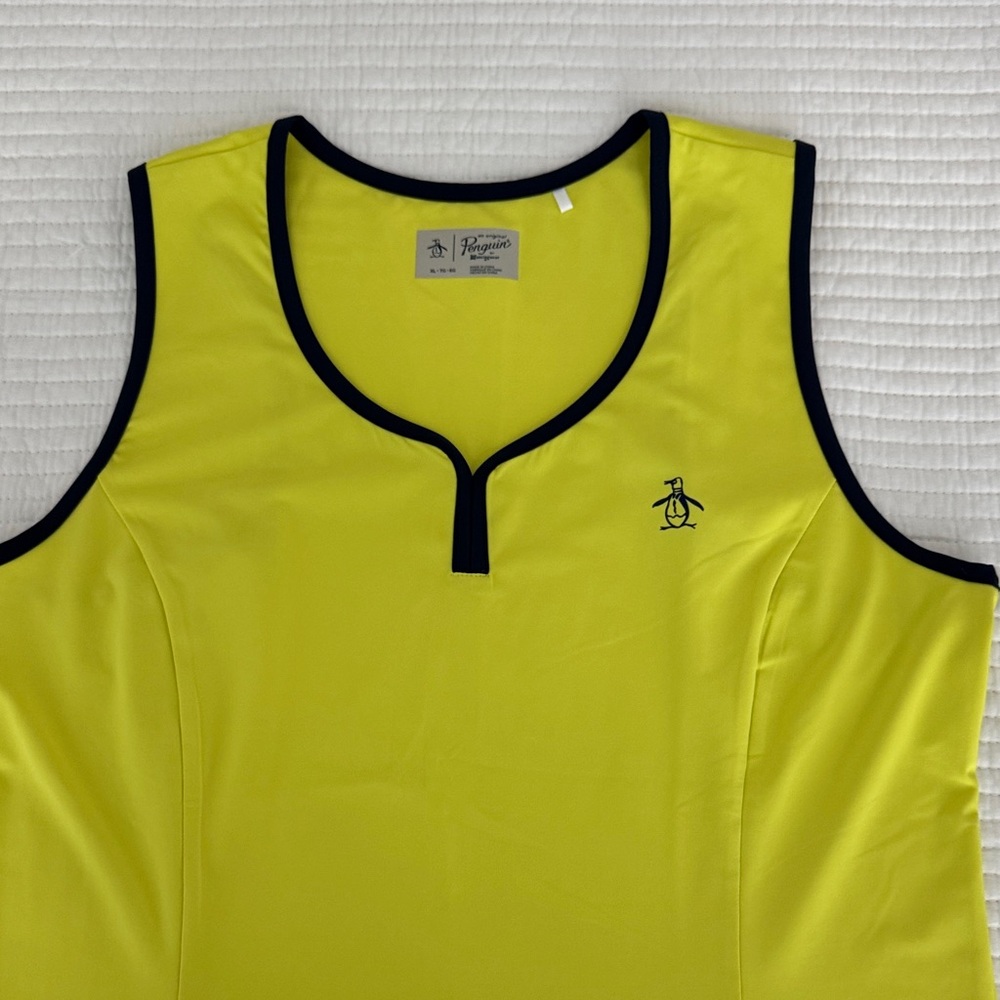 Original Penguin Yellow Tank with Black Accents women’s size XL
